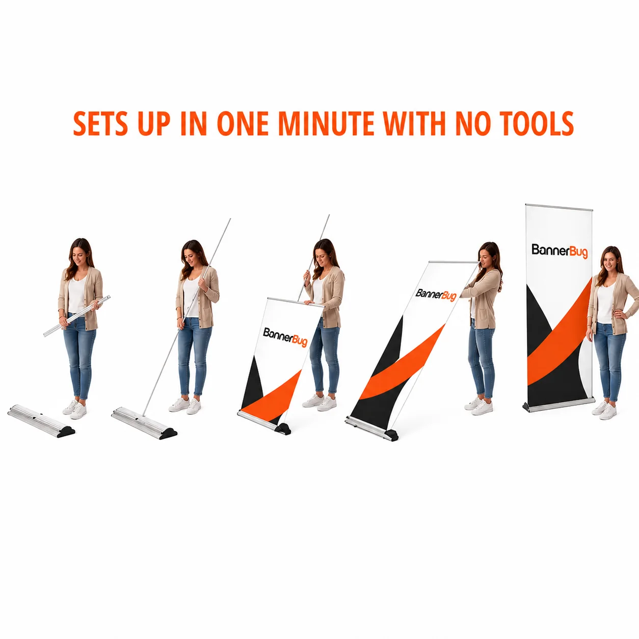 Bannerbug setup in one minute, no tools